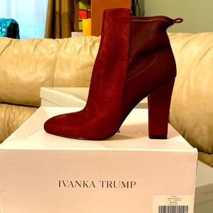 Ivanka Trump - Maroon Suede Boots